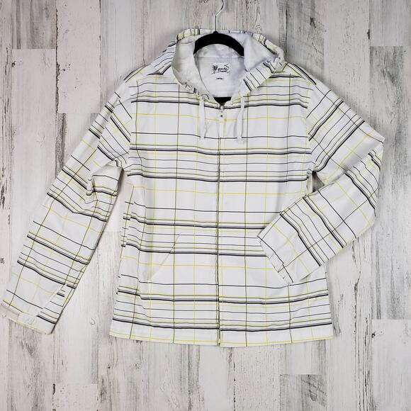 Powder Room Lightweight Full Zip Hooded Windbreaker Jacket Women's Size Medium - Picture 1 of 12